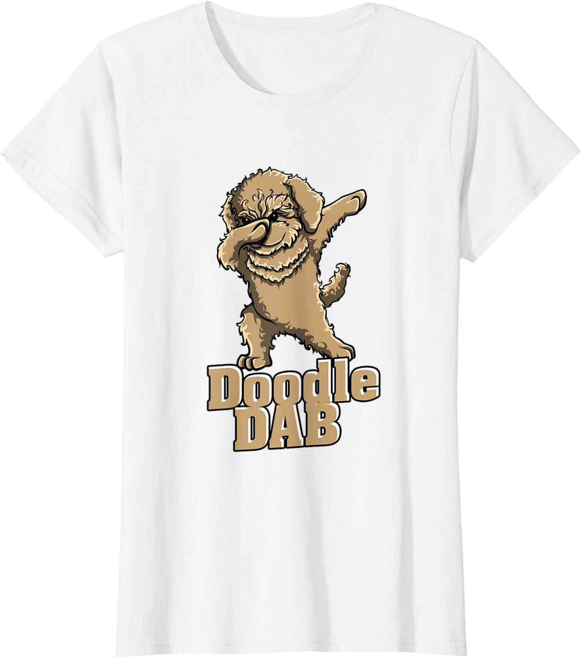 Funny Golden Doodle Dabbing Dog Cute GoldenDoodle Puppy Men Women Kids T-Shirt - White
