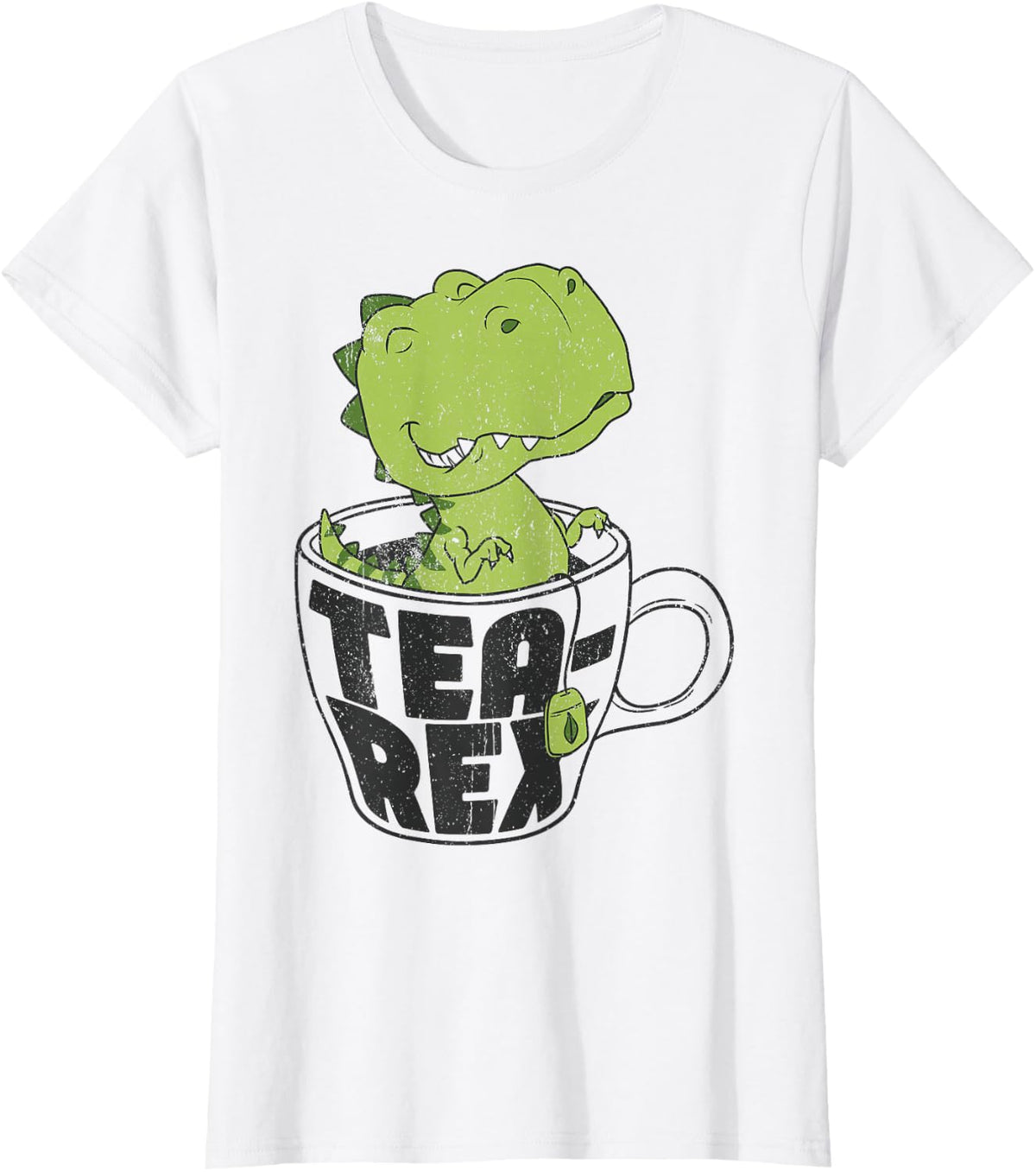 Tea Rex Cute T Rex Dinosaur Dino Tea Lover T-Shirt - White