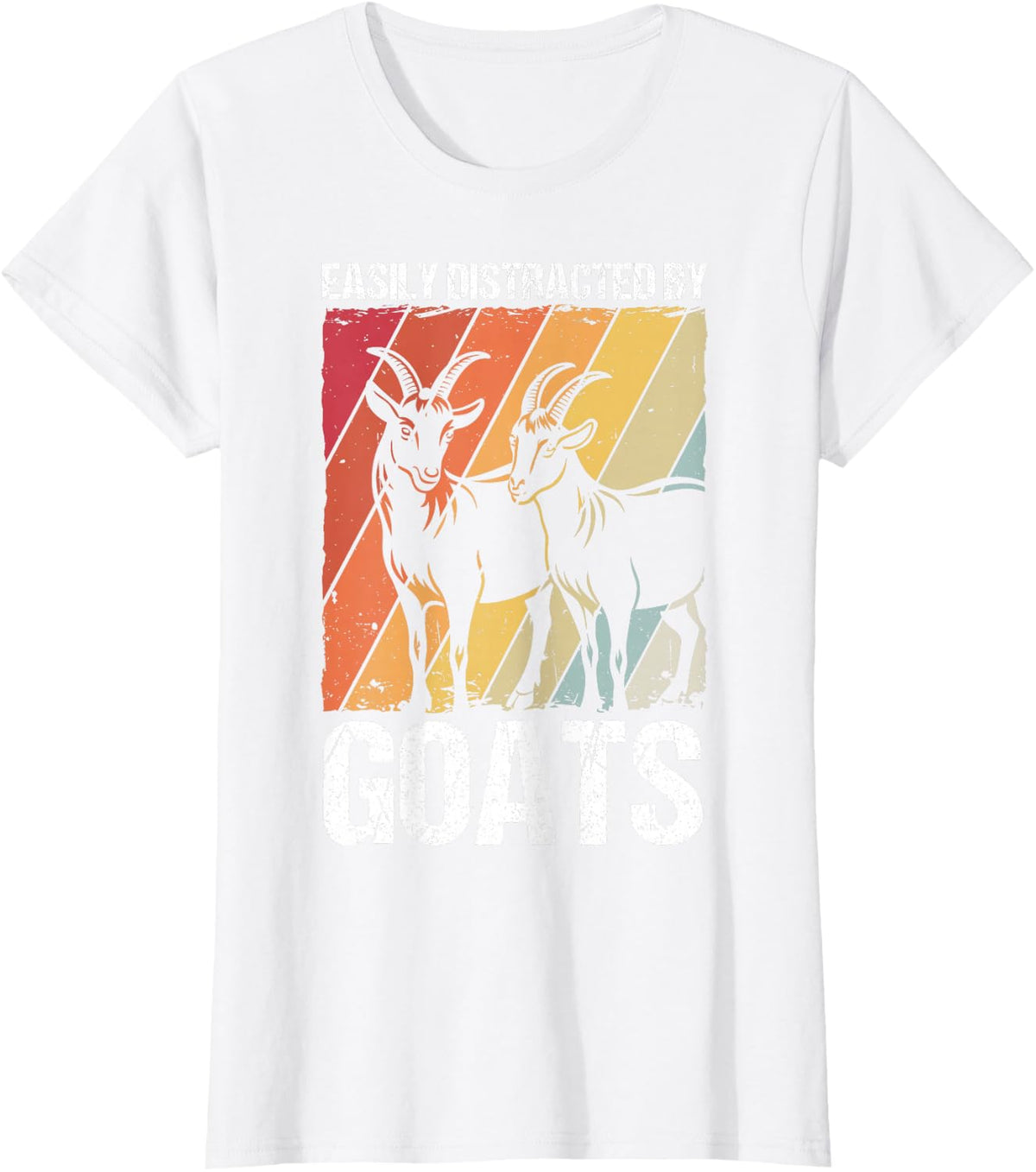 Easily Distracted BY Goats T-Shirt - White