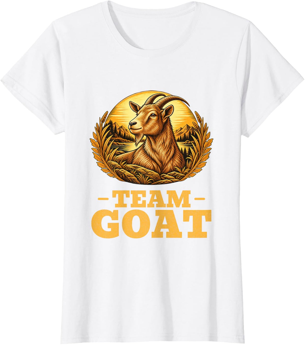 Team Goat Vintage Farm Retro Animal Lover T-Shirt - White