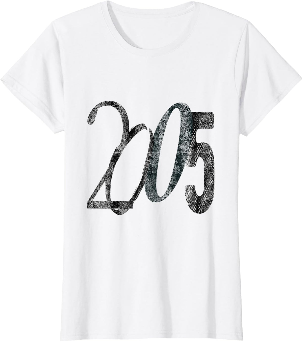 2005 Year, Old Vintage Faded Style Birthday T-Shirt - White