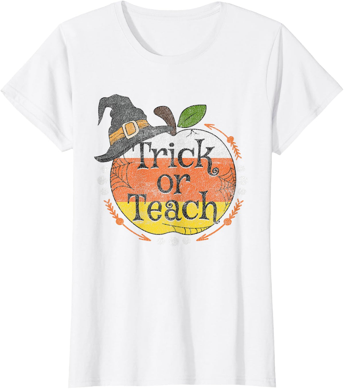 Retro Trick Or Teach Ghost Teacher Halloween Costume Womens T-Shirt - White