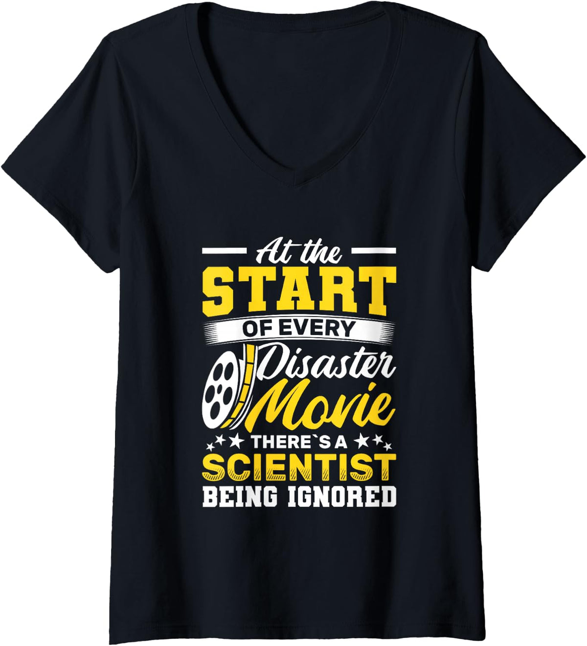 Women's Funny Science Quotes Physician Science Teacher V-Neck T-Shirt - Black