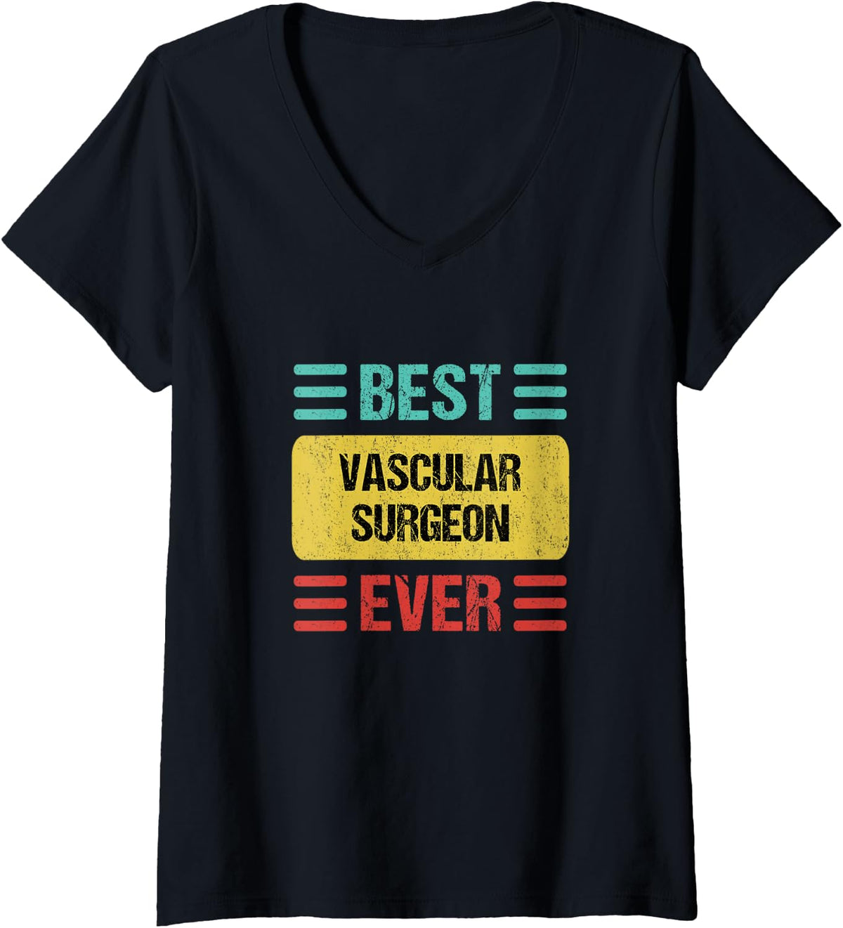 Women's Vascular Surgeon V-Neck T-Shirt - Black