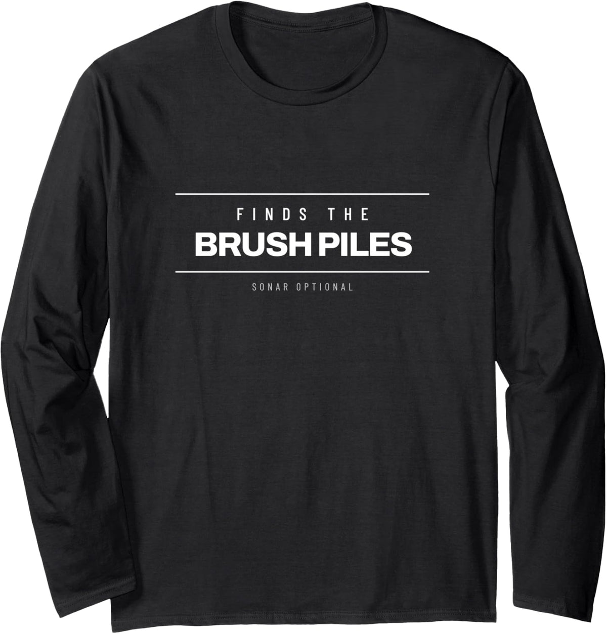 Crappie Freshwater Fishing Angler Fishing Dad Panfish Long Sleeve T-Shirt - Adult Unisex Black
