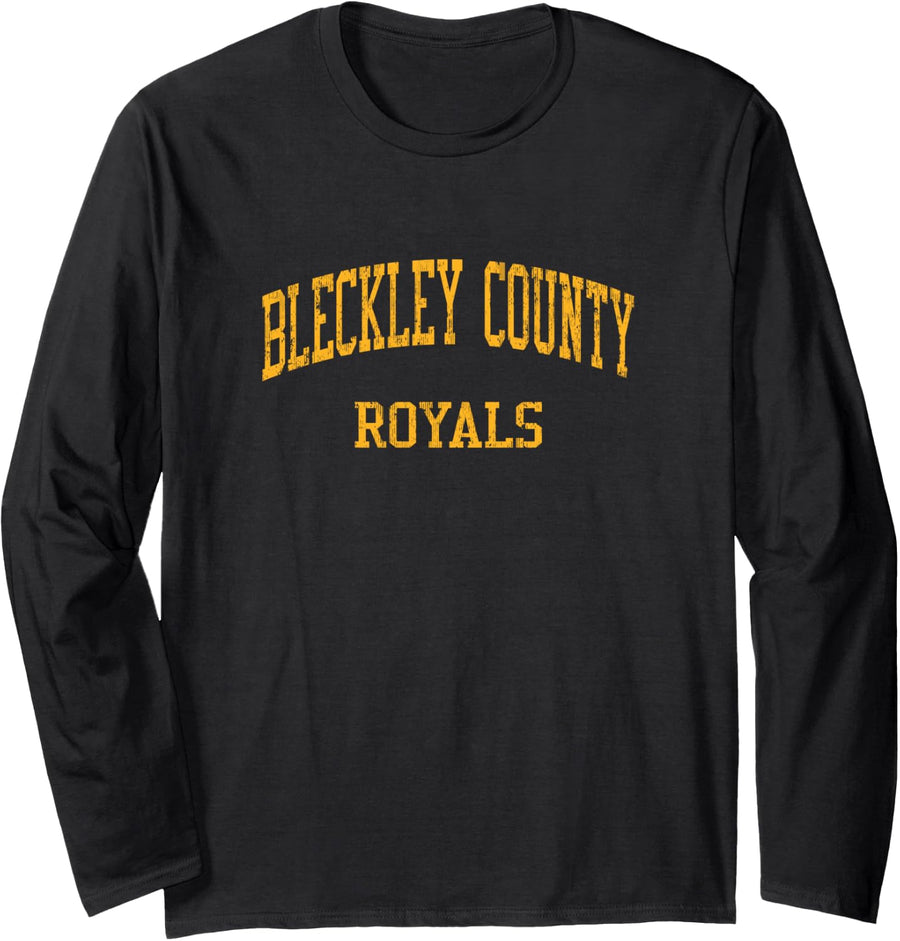 Bleckley County High School HS Cochran GA Vintage Sports Long Sleeve T-Shirt - Adult Unisex Black