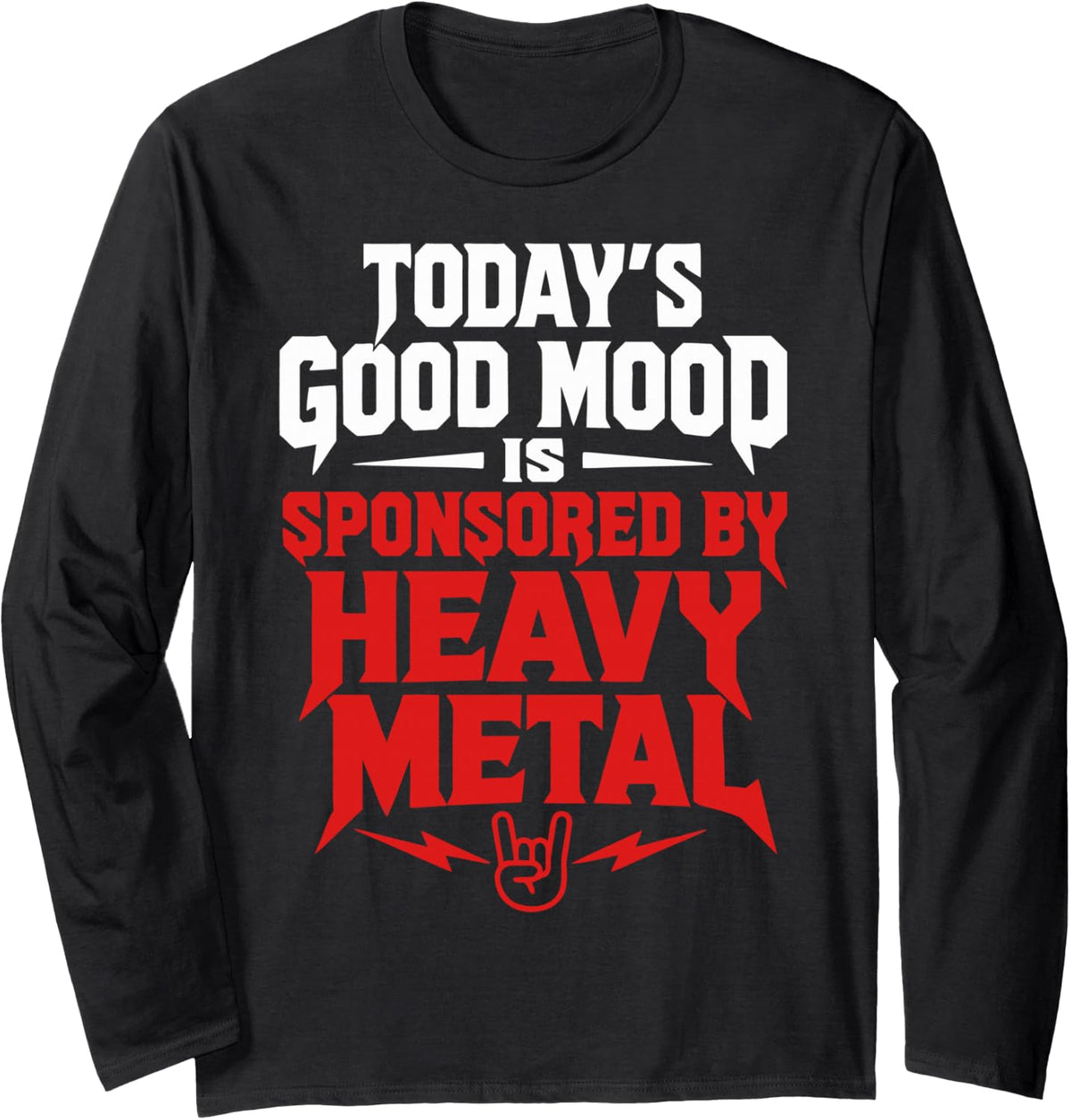 Heavy Metal Fan Long Sleeve T-Shirt - Adult Unisex Black