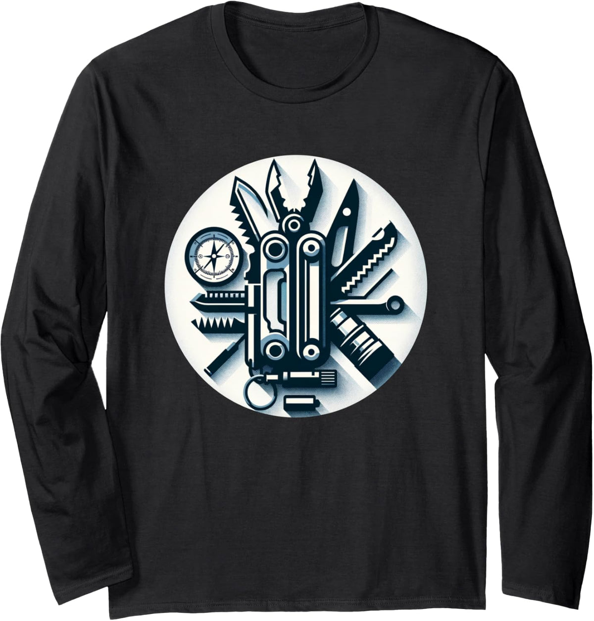 Prepper Survival Long Sleeve T-Shirt - Adult Unisex Black