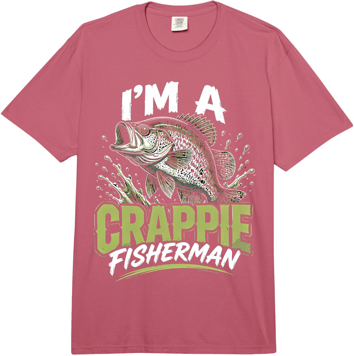 Crappie Fisherman Crappie Fish - Crappie Fishing Comfort Colors Adult Heavyweight T-Shirt - Adult Unisex Raspberry Red