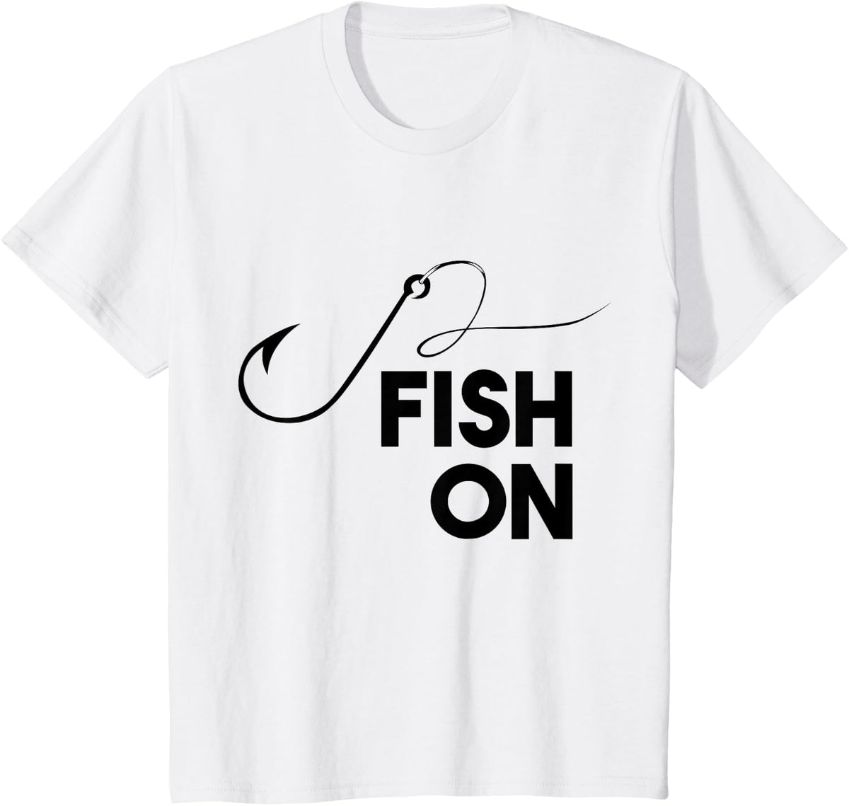 Fish On Graphic Fishing T-Shirt - White