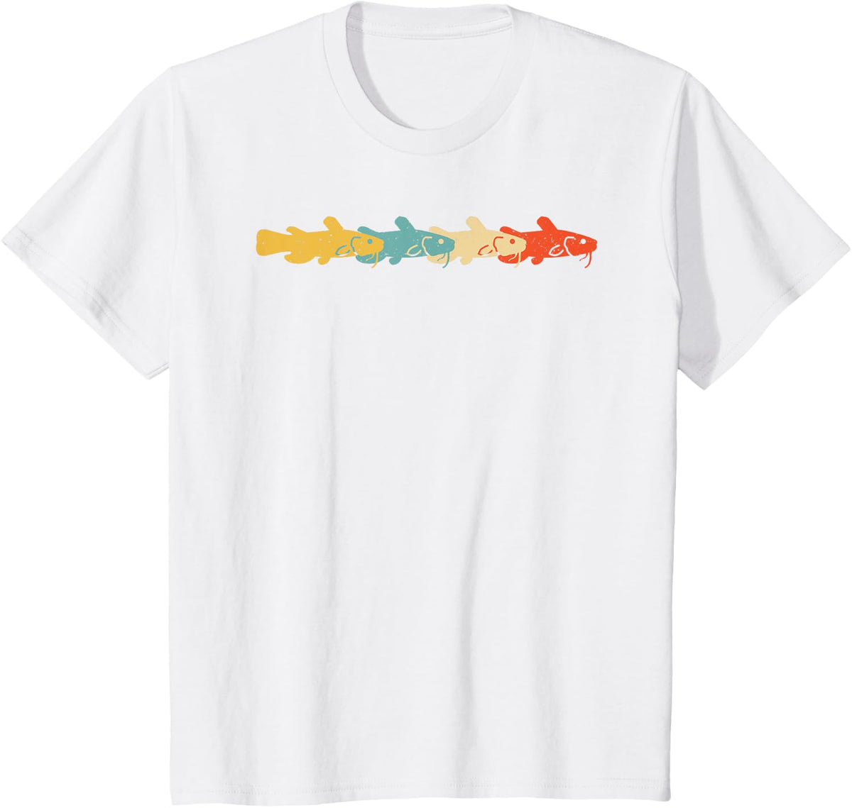 Catfish Vintage Retro Fisher Mudcat Lover 60s 70s Gift T-Shirt - White