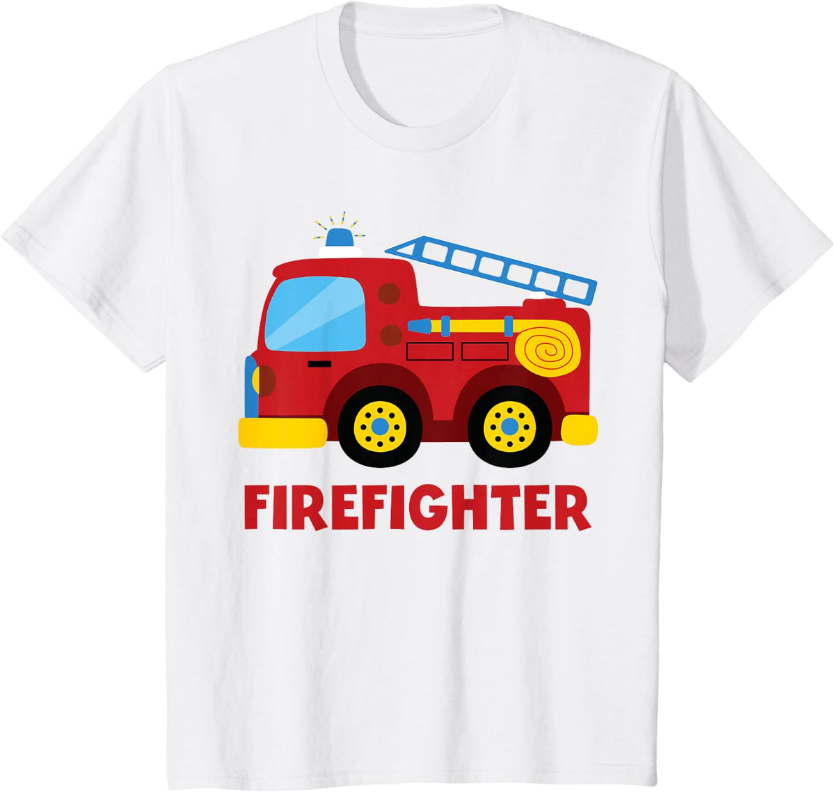 Firefighter fire truck T-Shirt - White