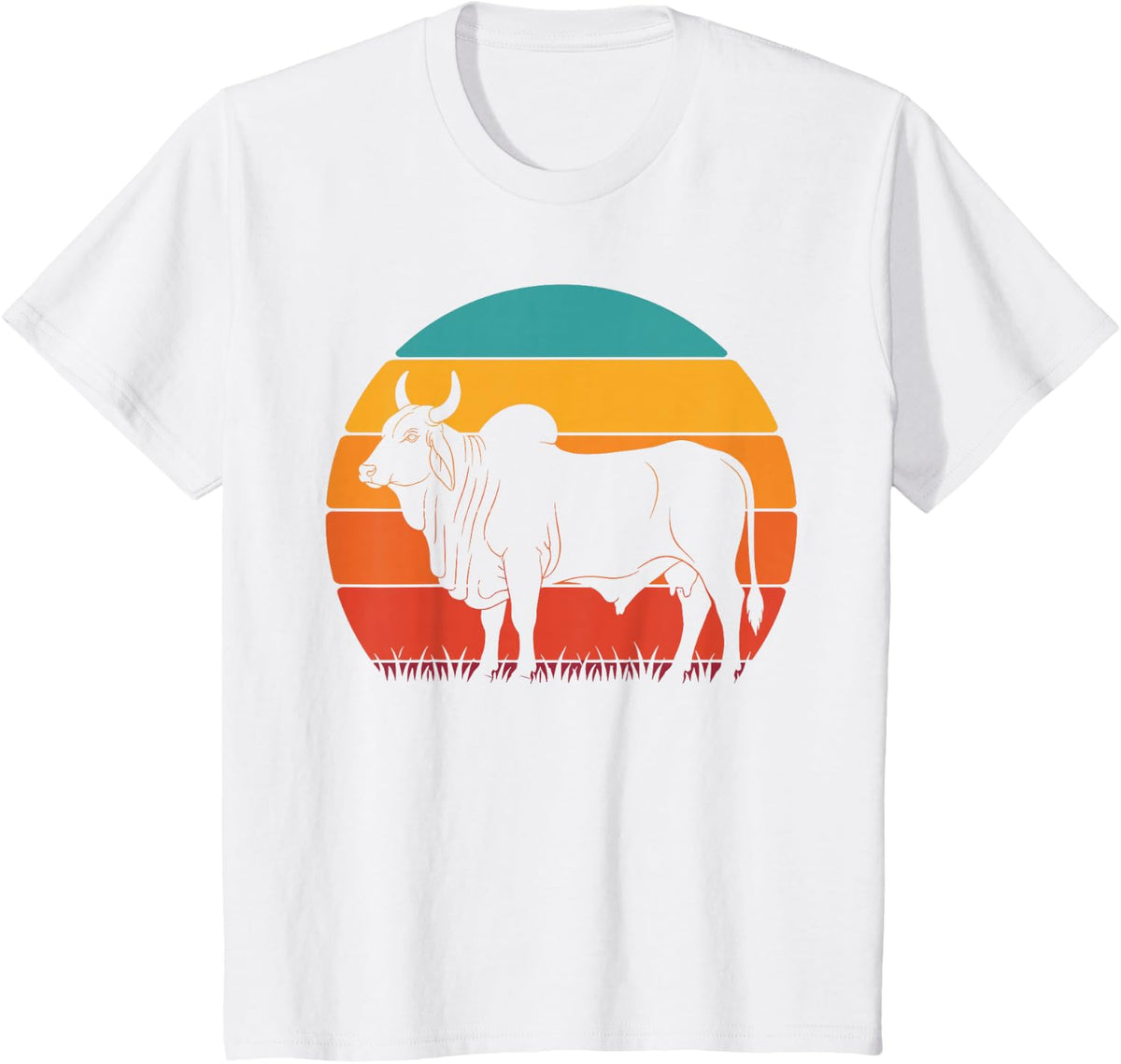 Brahma Bull Design for Men Women Kids Brahman Cow T-Shirt - White