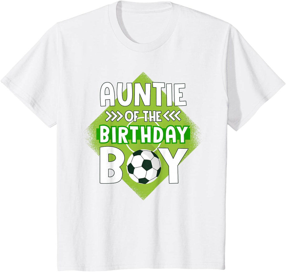 Auntie Of The Birthday Boy Soccer Aunt Tee For Birthday Boy T-Shirt - White