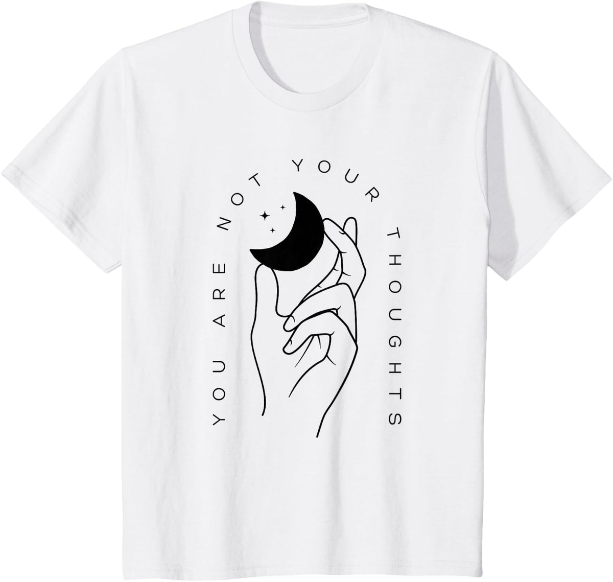 Witchy Mental Health Anxiety Depression Positivity T-Shirt - White