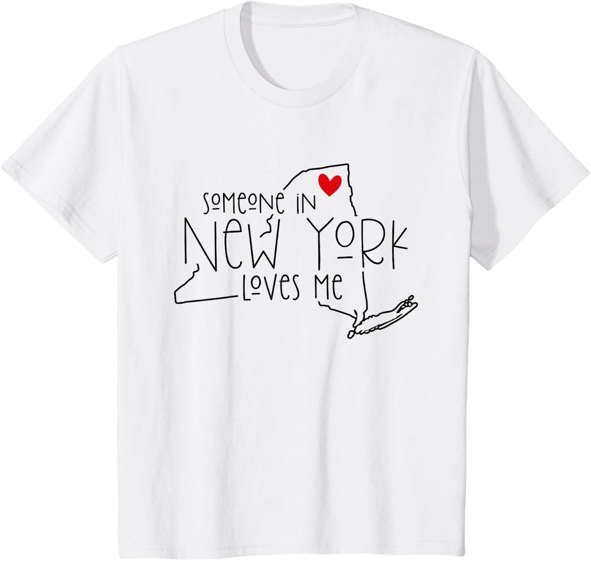 Someone In New York Loves Me Funny Valentine Girls Womens T-Shirt - White