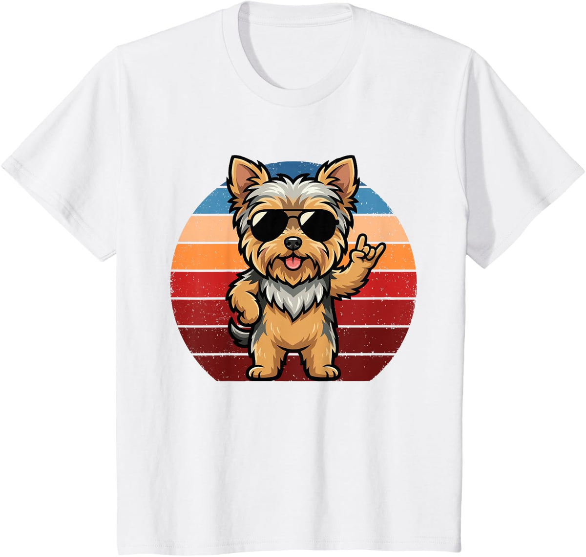 Retro Yorkshire Terrier Mom Funny Yorkshire Terrier T-Shirt - White