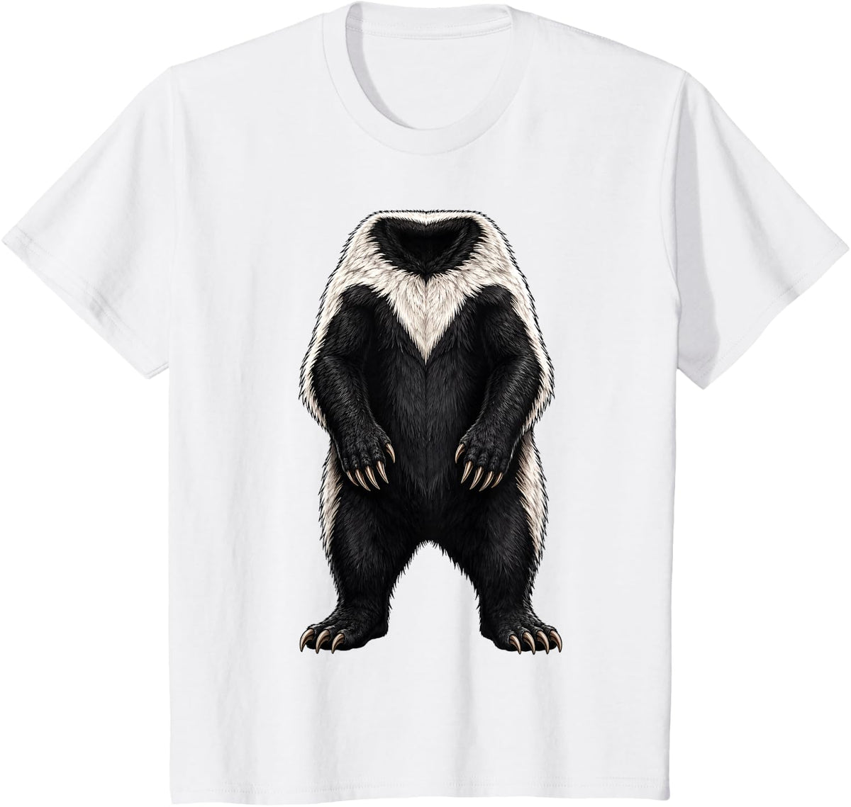 Pretend I'm A Honey Badger Funny Lazy Halloween Costume T-Shirt - White