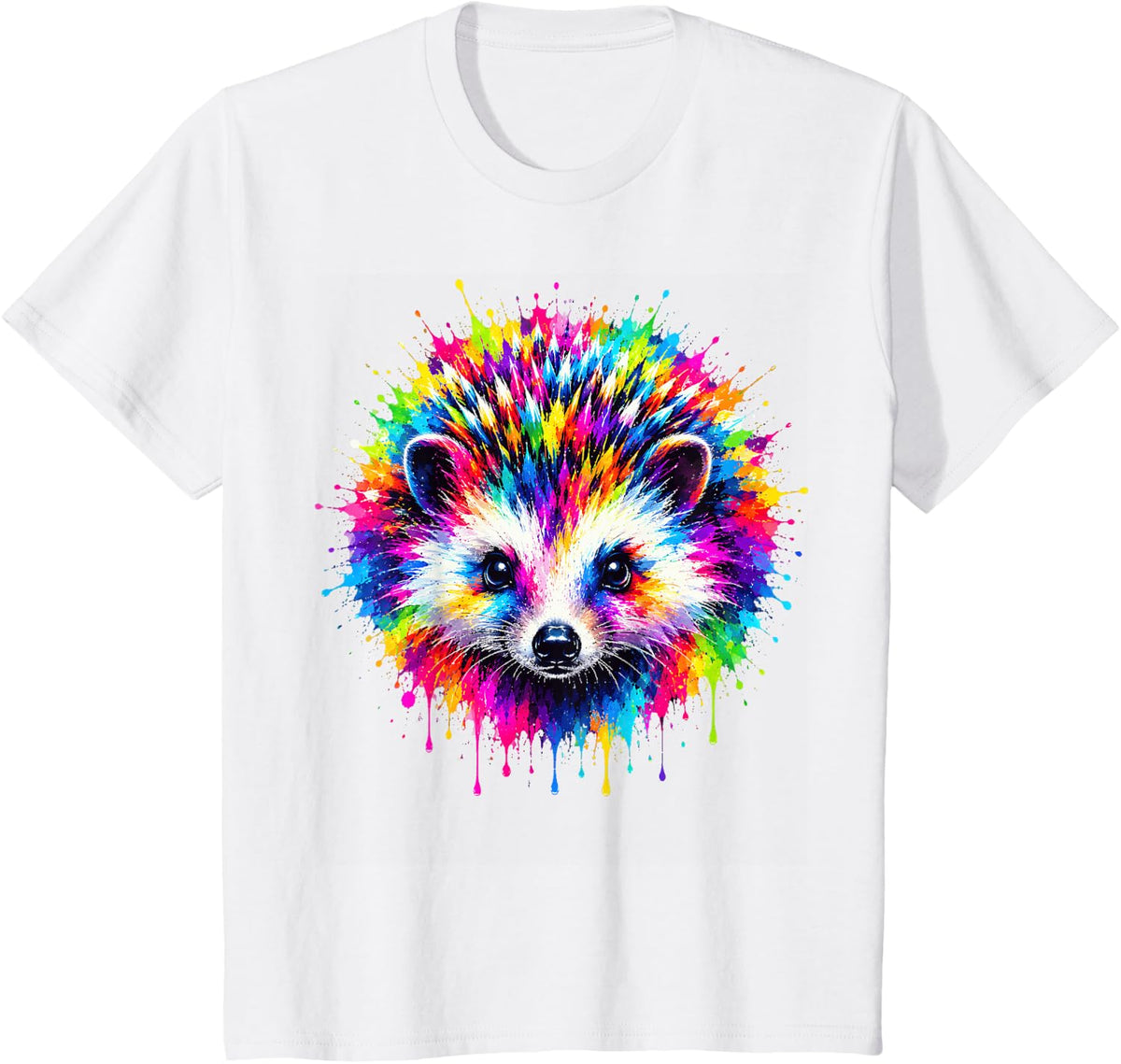 Hedgehog Splash Art T-Shirt - White