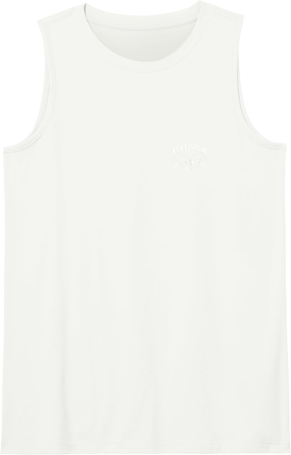 Fly Fishing Club Vintage Minimalist Hobby Team Group Sleeveless Tank Top - White