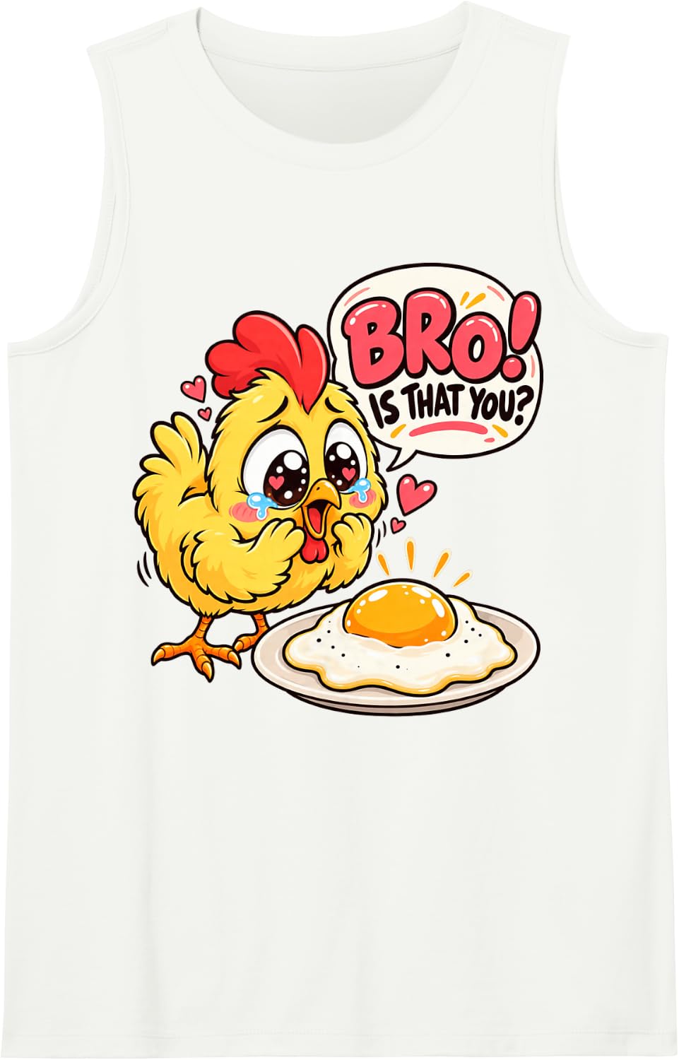 Funny Bro is that You Farmer Humor Chicken Whisperer Sleeveless Tank Top - White