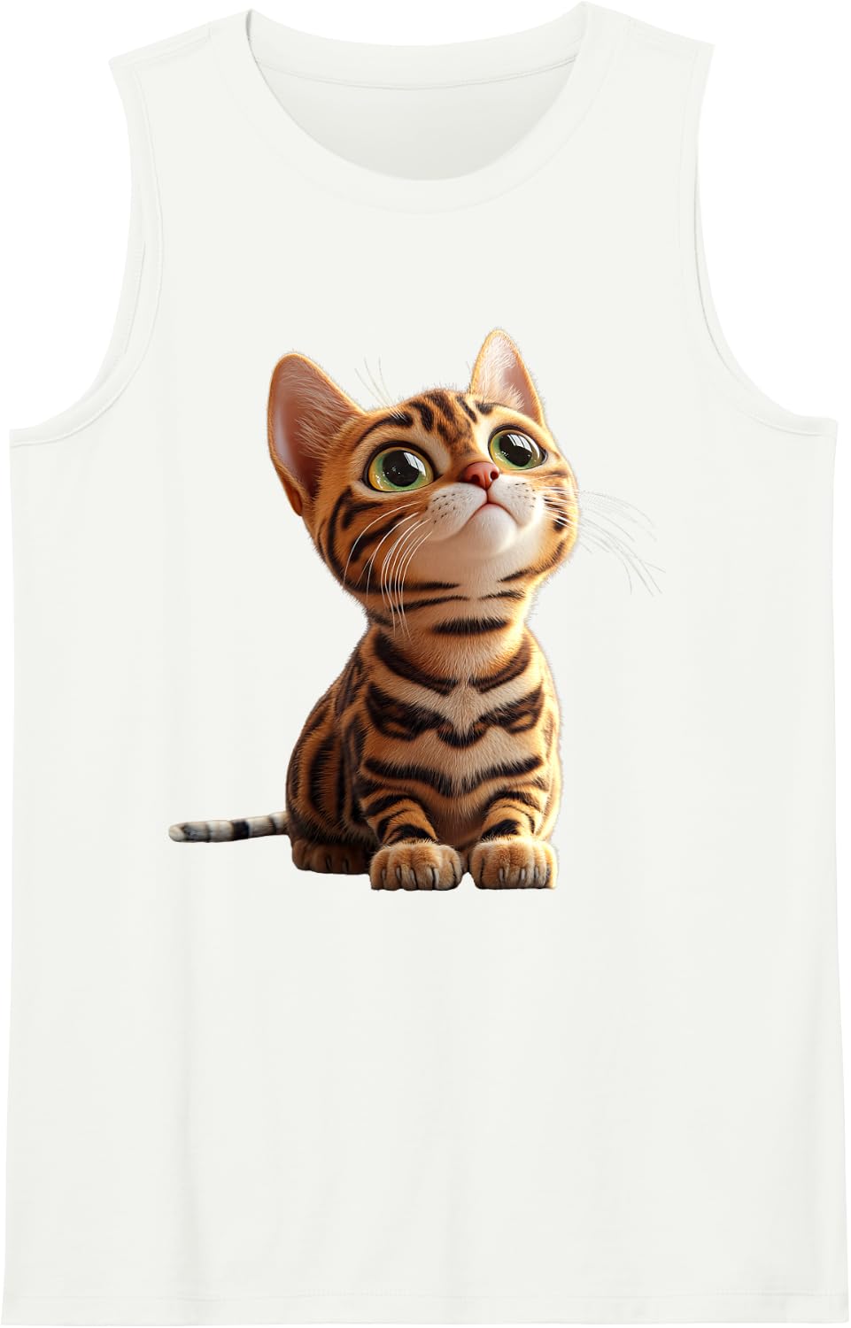 Bengal Cat Leopard Cats Leopardette Cute Wild Bengal Cats Sleeveless Tank Top - White