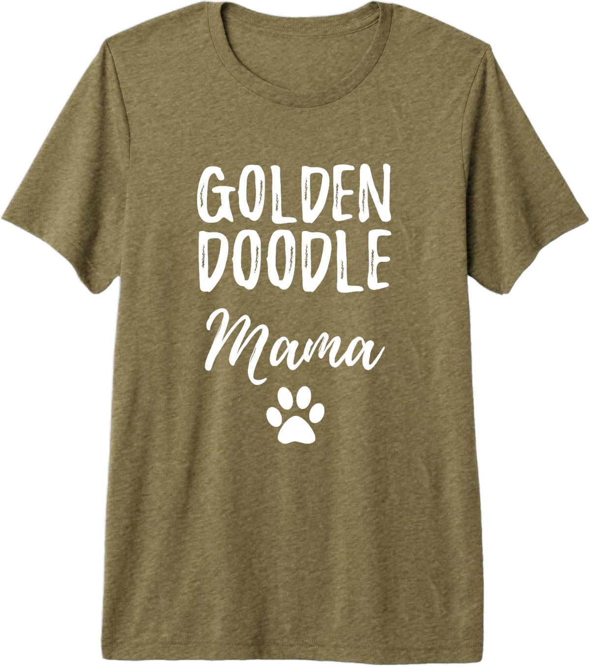 Goldendoodle Mama Shirt Funny Dog Mom Gift Idea Premium Tri-Blend T-Shirt - Olive Green