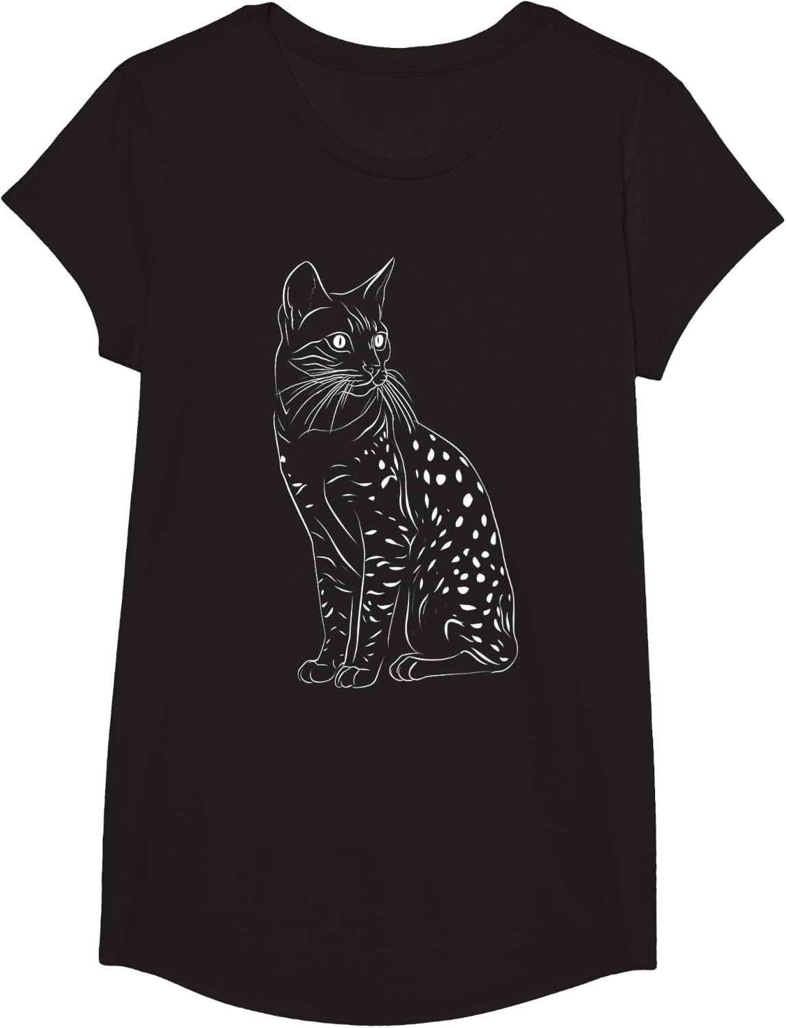 Bengal Cat Owner Kawaii Graphic T-Shirt - Girls Black