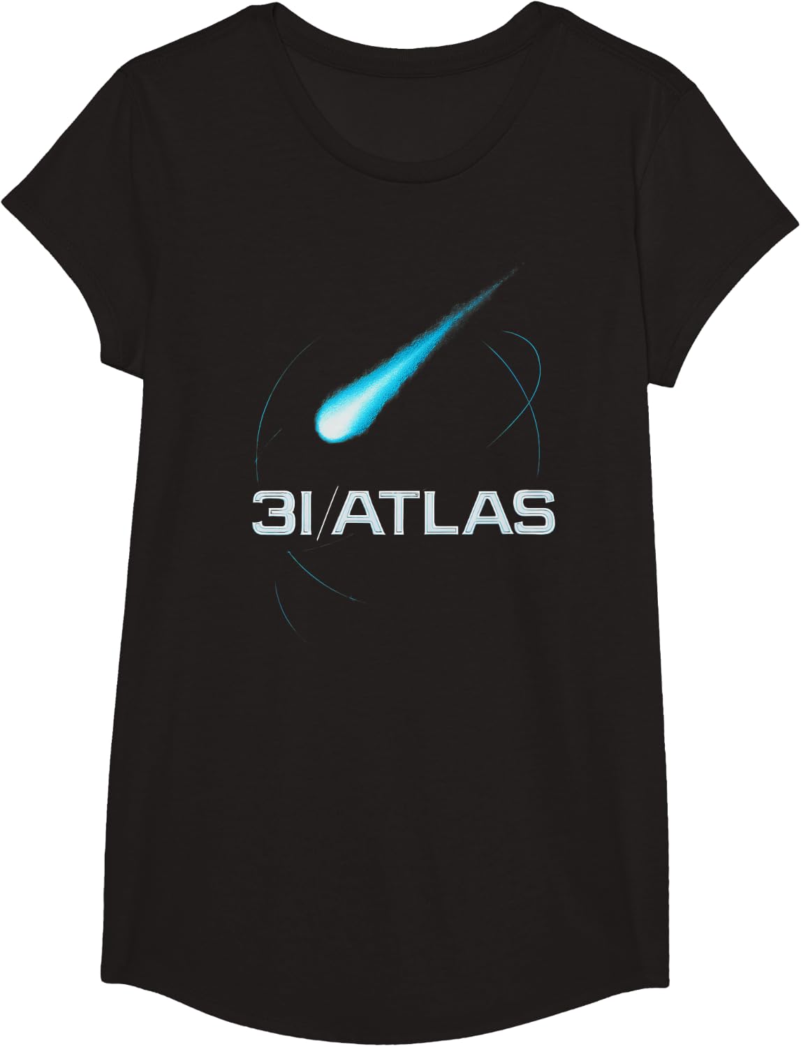 3I/Atlas Interstellar Astronomer Comet UFO Alien Probe T-Shirt - Girls Black