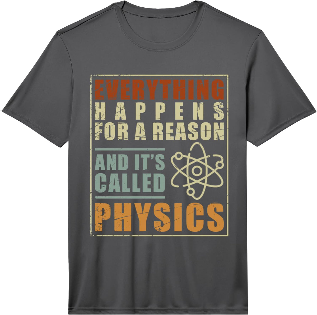 Physics Teacher Scientist Gift Physics Performance T-Shirt - Asphalt Grey