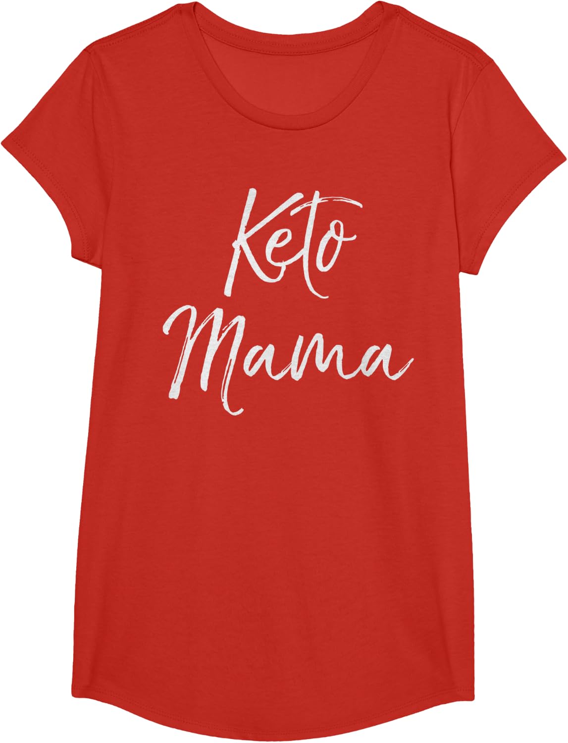 Cute Keto Mom Quote Funny Ketones Gift for Women Keto Mama T-Shirt - Girls Red