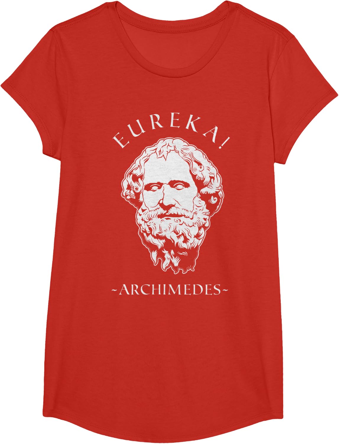 Eureka Famous Quote Greek Mathematician Archimedes T-Shirt - Girls Red