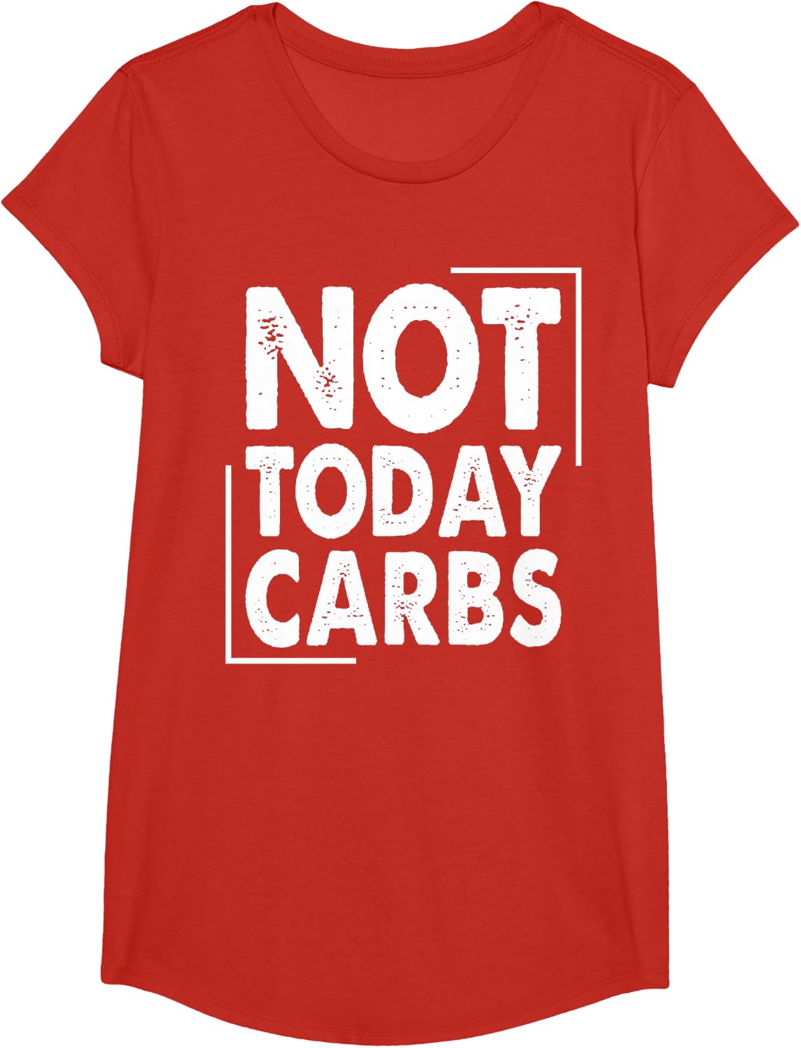 Not Today Carbs - Funny Keto, Low Carb Diet T-Shirt - Girls Red
