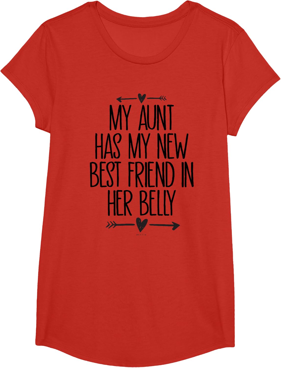 My Aunt has my New Best Friend in her Belly Funny Cousin T-Shirt - Girls Red