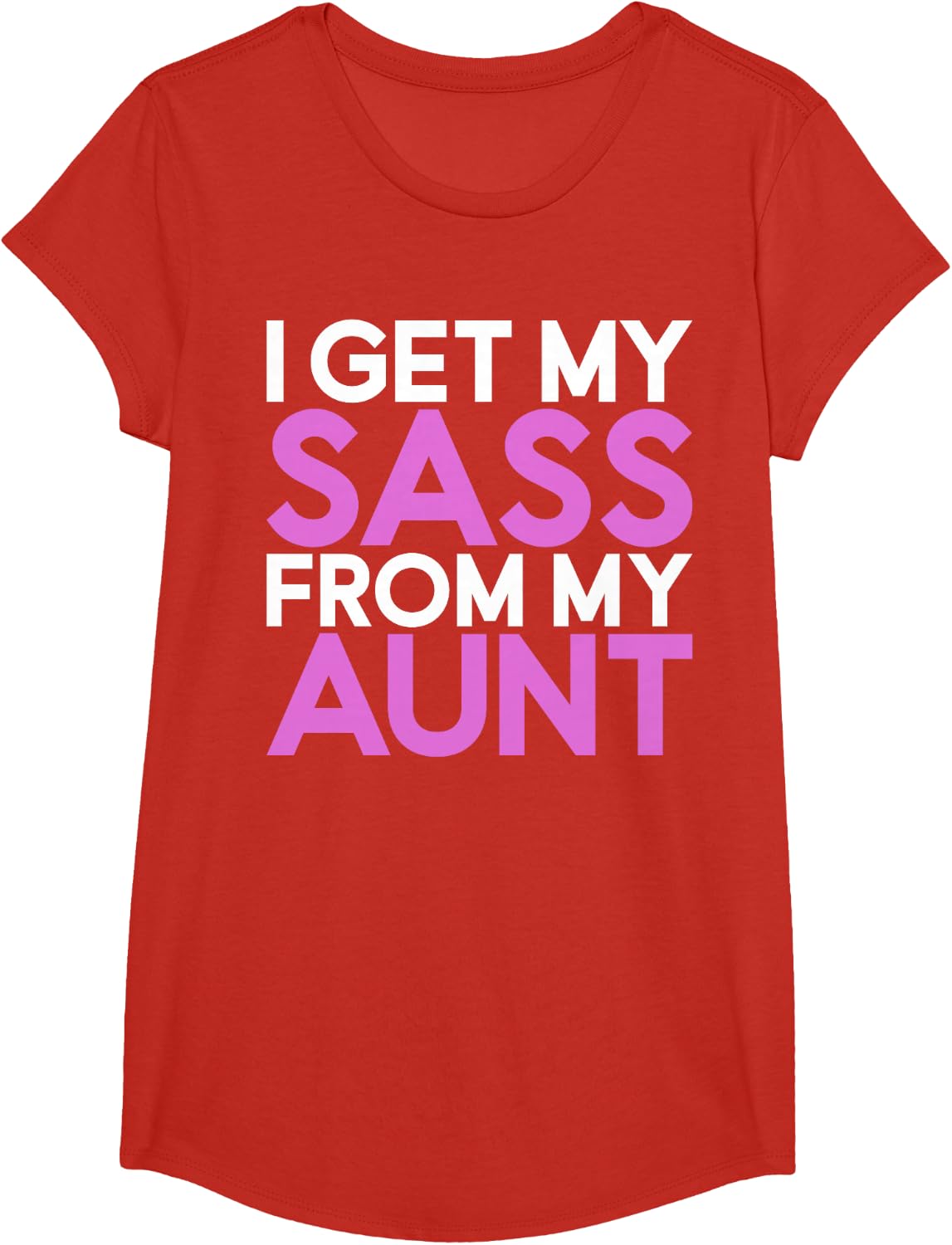 I get my Sass from my Aunt funny Niece T-Shirt - Girls Red