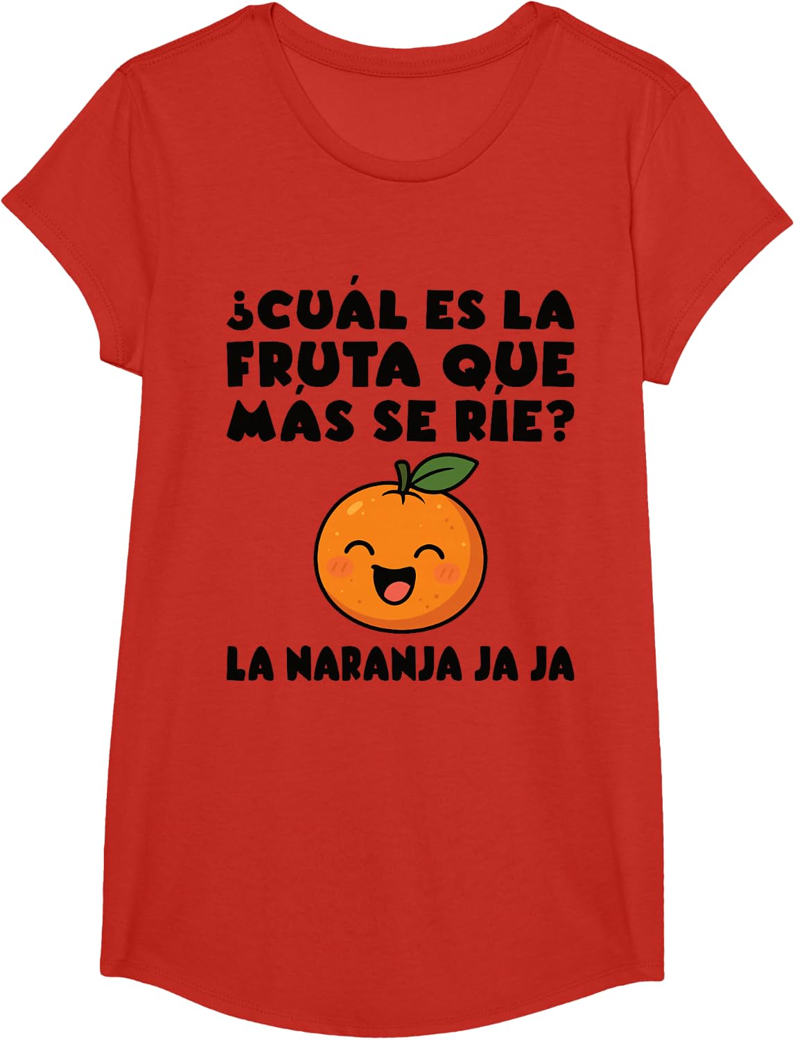 Pun Fruit Joke Funny Maestra School Spanish Teacher Student T-Shirt - Girls Red