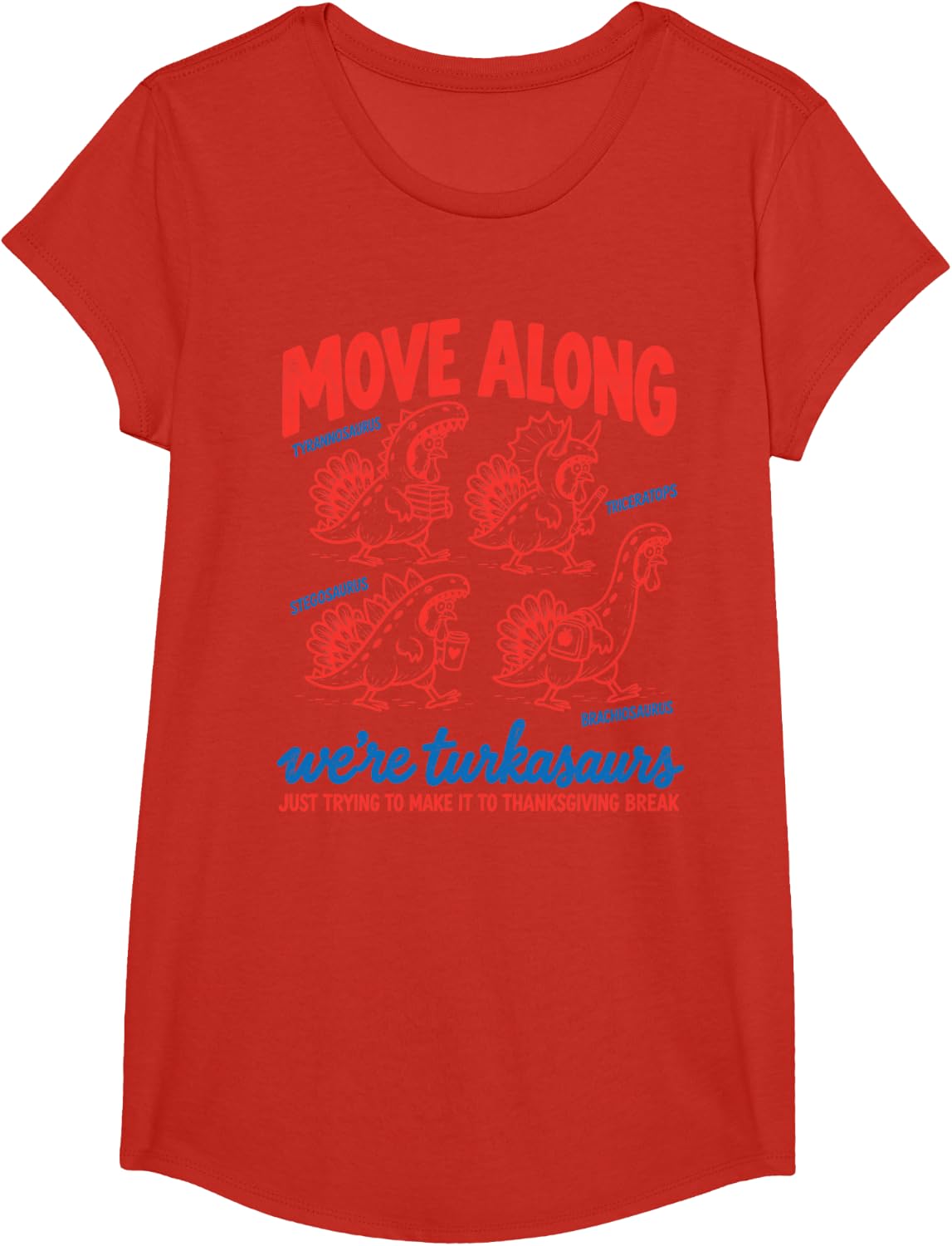 Elementary Teacher Thanksgiving Teacher Men Women T-Shirt - Girls Red