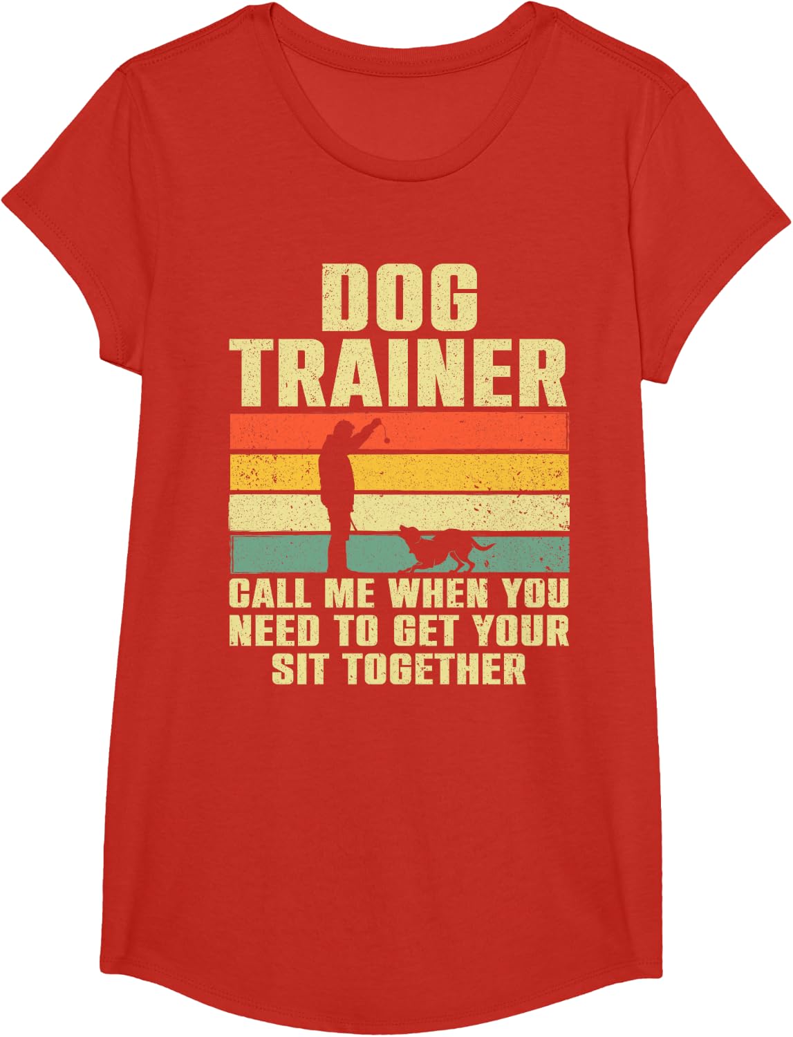 Funny Dog Training Design For Men Women Dog Trainer Training T-Shirt - Girls Red