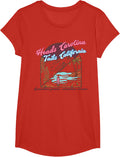 Heads Carolina Tails California Country Cowgirl Cowboy T-Shirt - Girls Red