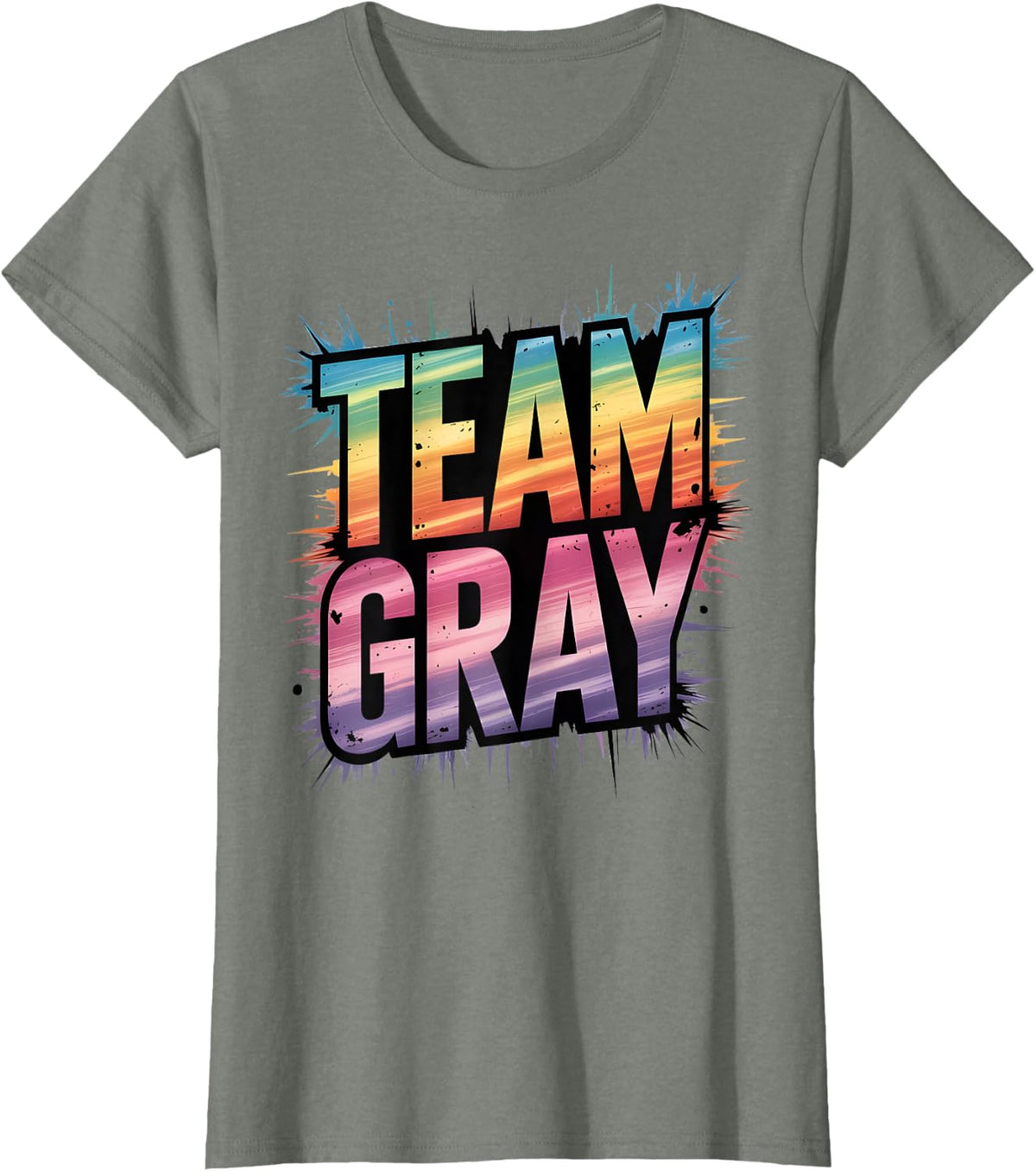 Vintage Team Gray High School Game Day Tournament Trainer T-Shirt - Olive Heather