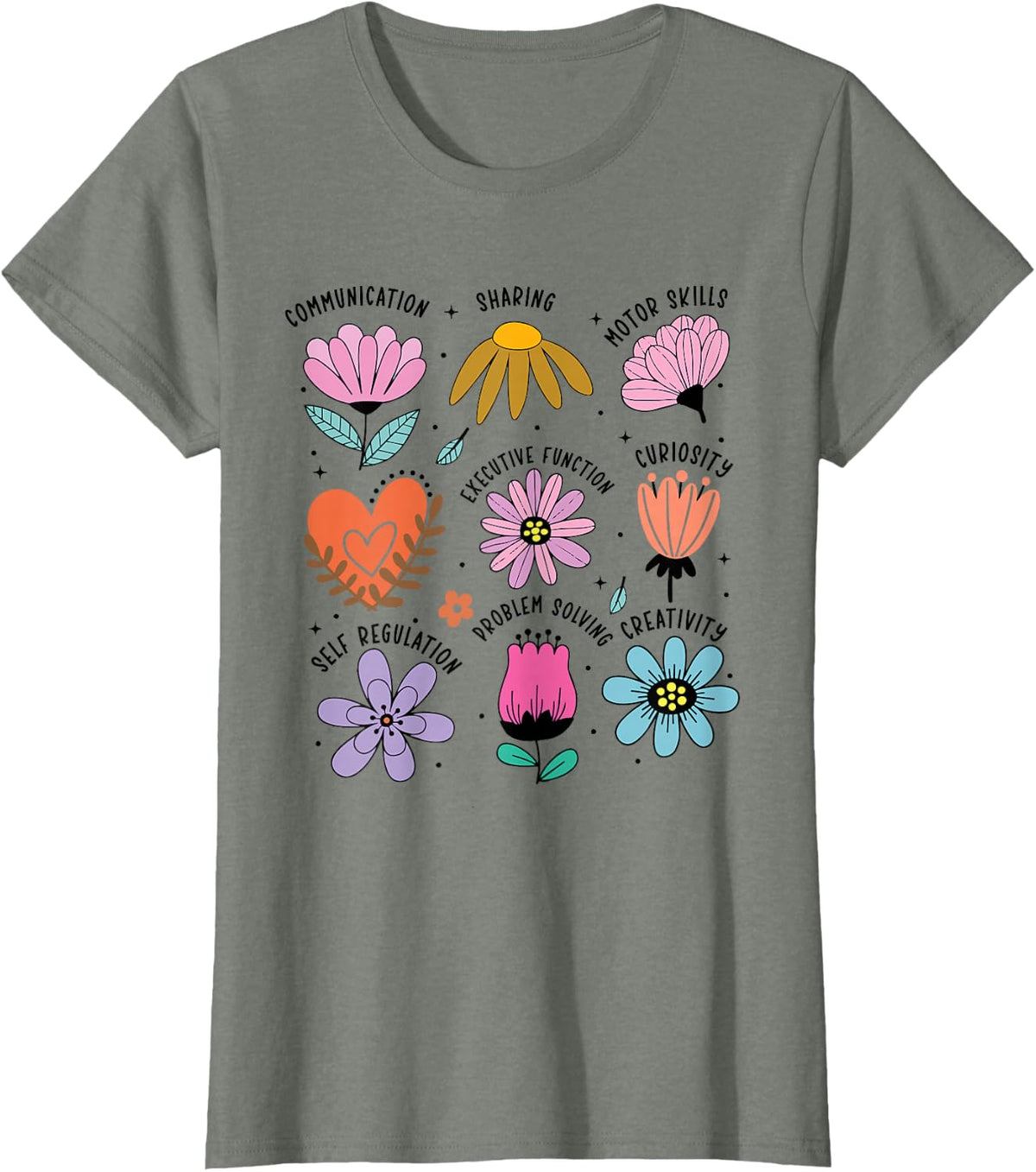 Pediatric Occupational OT Assistant Therapy Therapist Skills T-Shirt - Olive Heather