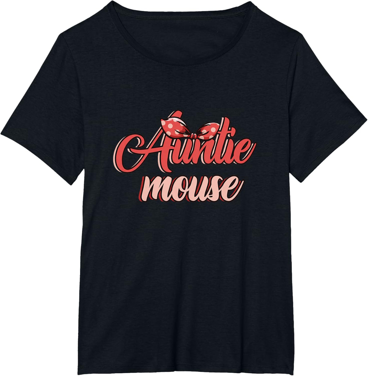Auntie Mouse | Aunt Nephews | Niece Nephew T-Shirt - Black