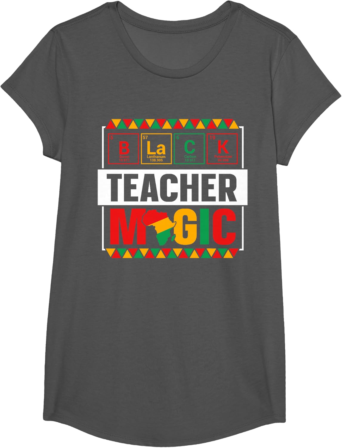 Black Teacher Magic Black History Month T-Shirt Tee for Men Women Teachers Shirts - Girls Asphalt Grey