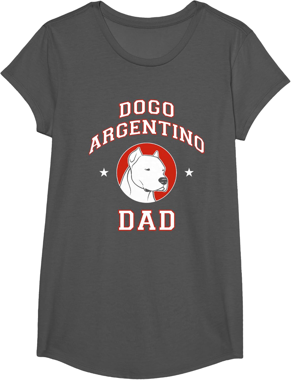 Dogo Argentino Dad Dog Father T-Shirt - Girls Asphalt Grey