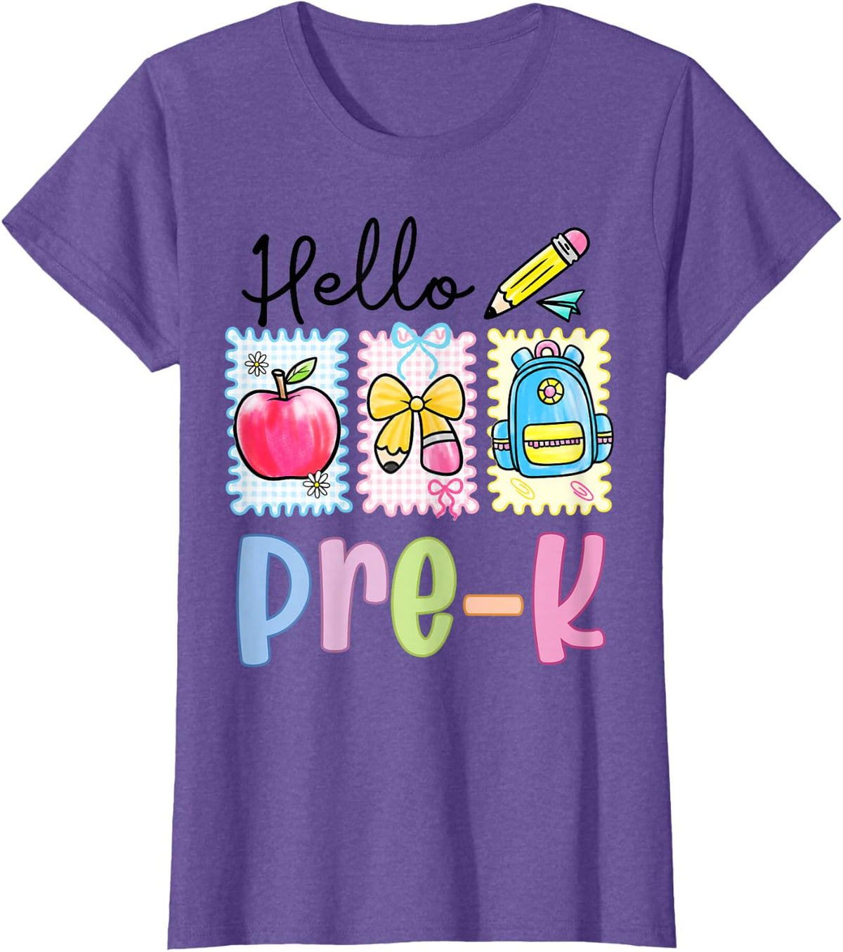 School Tee T-Shirt - Purple Heather