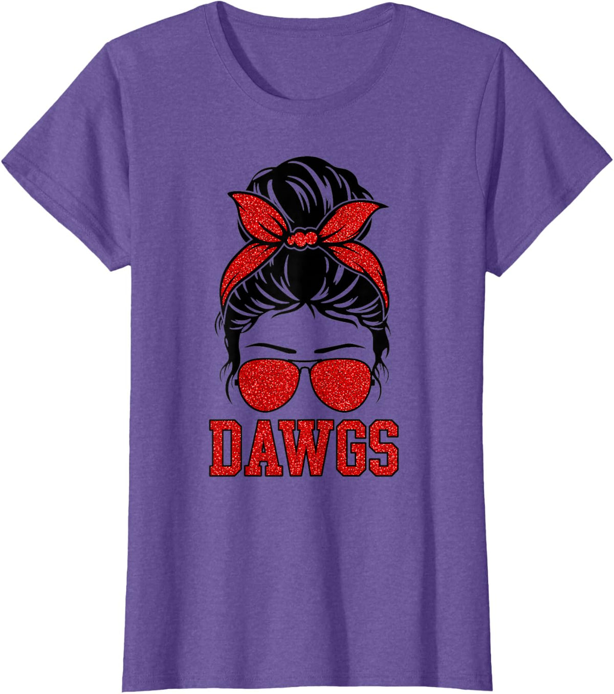 Sic'Em Go Dawgs Highschool. Go Dawgs Go Back to School T-Shirt - Purple Heather