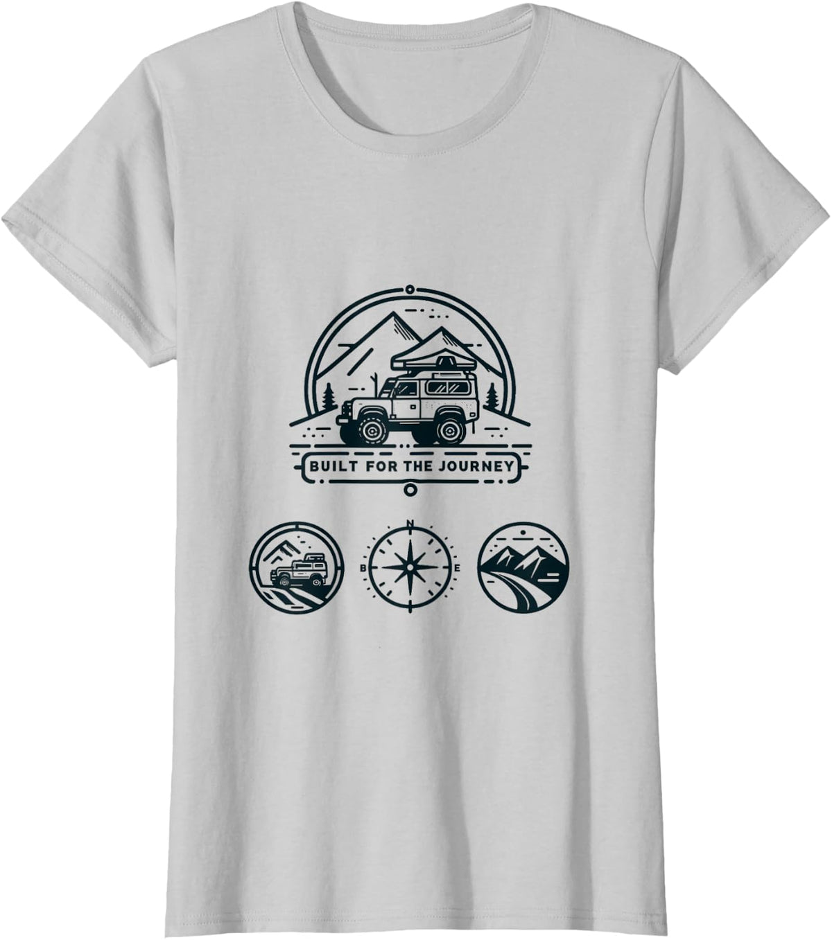 Built for the Journey – Off-Road Camping & Overlanding T-Shirt - Silver Grey