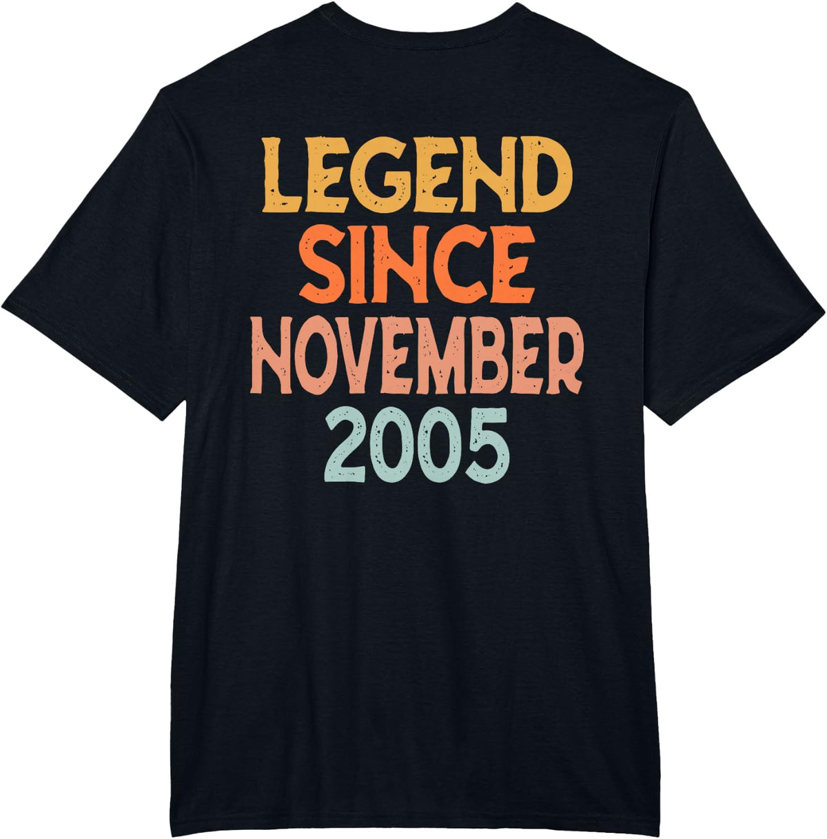 (Back) Vintage 2005 Women 21 Year Old November 21st Birthday T-Shirt - Black