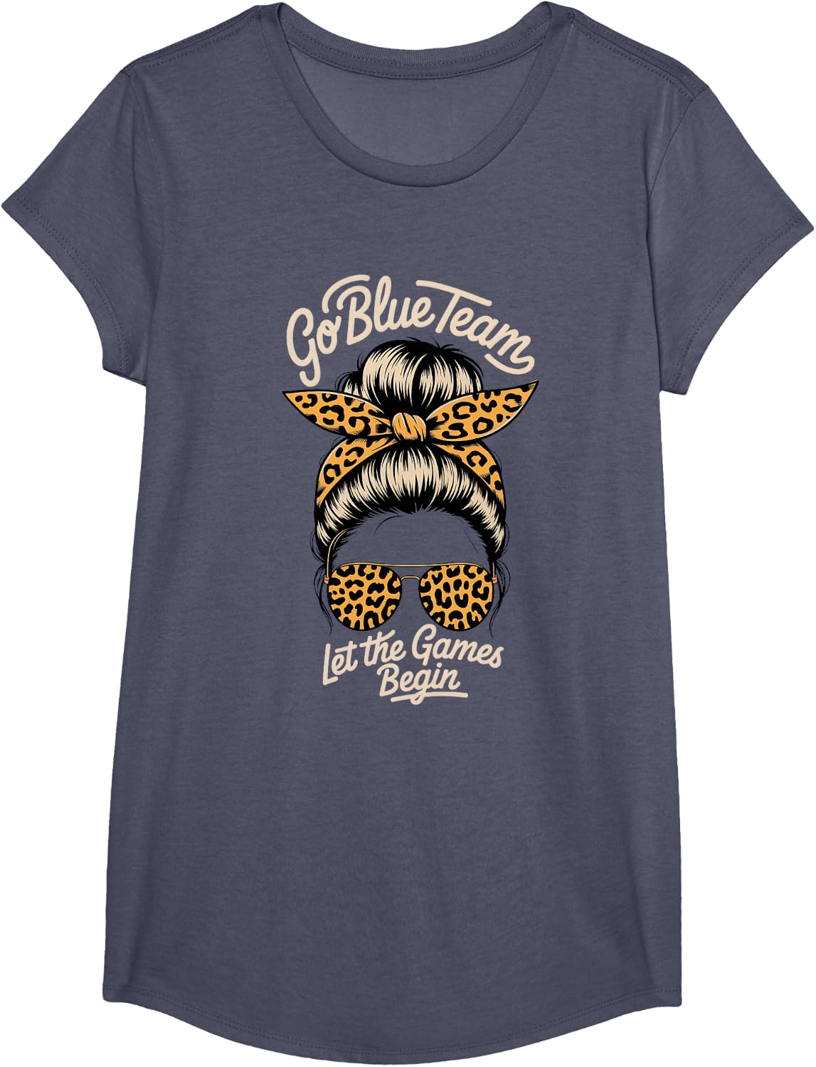 Bruh Let's GO Blue Team Games Begin High School Tournament T-Shirt - Girls Heather Blue