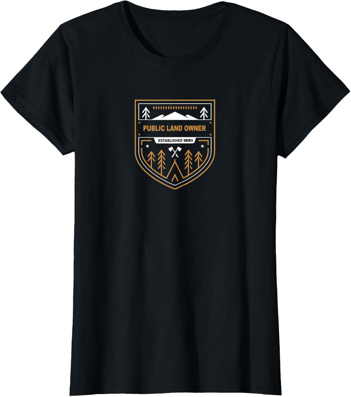 Public land owner hiking overlanding public land use T-Shirt - Black
